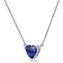 Sterling Silver Genuine or Synthetic Gemstone 7x7mm Heart Shaped Dainty Choker Necklace Sterling Silver Genuine or Synthetic Gemstone 7x7mm Heart Shaped Dainty Choker Necklace