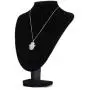 LUSSO Hamsa Hand of Fatima Pendant Necklace Evil Eye Necklace Dainty Fashion Jewelry Egyptian Necklace Good Luck Stainless Steel Pendant Success and Protection Pendant for Men Women