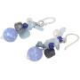 NOVICA Multi-Gem Cultured Freshwater Pearl .925 Sterling Silver Beaded Dangle Earrings, Azure Love