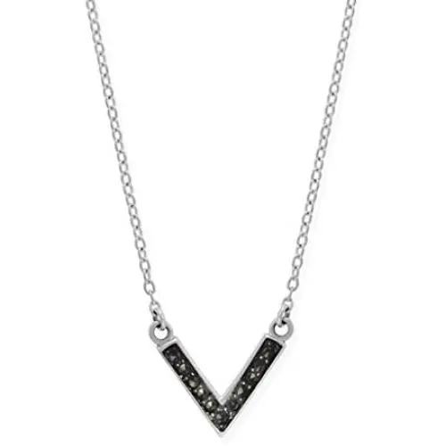 Boma Jewelry Sterling Silver Marcasite Chevron V Necklace, 18 Inches Boma Jewelry Sterling Silver Marcasite Chevron V Necklace, 18 Inches