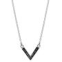 Boma Jewelry Sterling Silver Marcasite Chevron V Necklace, 18 Inches