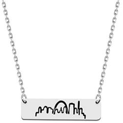 AKTAP City Skyline Necklace St.Louis America City Necklace Missouri City Map Jewelry