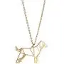 La Menagerie Dog Gold Origami Jewelry & Gold Geometric Necklace – 18 Karat Plated Gold Necklace & Dog Necklaces for Women – Dog Necklace for Girls & Origami Necklace