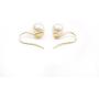 HinsonGayle AAA GEM 8-8.5mm Round Freshwater Cultured Pearl Dangle Earrings 14K Gold