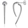 ChicSilver 925 Sterling Silver Lotus Flower Colorful Topaz Ear Jacket Front and Back Stud Earrings for Women (with Gift Box)