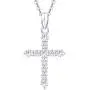 Carleen Yellow Gold Plated Sterling Silver Cubic Zirconia CZ Simulated Diamond Cross Crucifix Pendant Necklace Jewelry for Women Girls, 18'' Silver Chain Nice Gifts Jewelry Box Carleen Yellow Gold Plated Sterling Silver Cubic Zirconia CZ Simulated Diamond Cross Crucifix Pendant Necklace Jewelry for Women Girls, 18'' Silver Chain Nice Gifts Jewelry Box