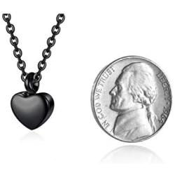 AllerPierce Urn Necklace for Women Men Stainless Steel Ashes Keepsake Pendant Small Heart Memorial Necklace Cremation Jewelry for Human Pet Ashes Waterproof