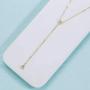 Kyerlyn 14K Gold Plated Zircon Y Lariat Necklaces Long Drop CZ Pendant Necklace for Women Dainty Diamond Chain Necklace Fashion Jewelry