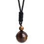Nicestone Natural Stone Healing Crystal Pendant Necklace Black Rope Chain for Women Men……