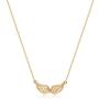 Mevecco Gold Dainty Angel Wings Necklace for Women 18K Gold Plated Guardian Angel Fashion Pendant Necklace