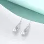 925 Sterling Silver Pearl Drop Earring White Pearl Dangle Earrings with Angel Wing Cubic Zirconia Silver Dangle Earring for Women 925 Sterling Silver Pearl Drop Earring White Pearl Dangle Earrings with Angel Wing Cubic Zirconia Silver Dangle Earring for Women