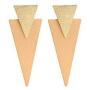 Simple Geometric Double Triangle Drop Dangle Earring Gold Silver Metal Earring For Women Girl Fashion Party Jewelry-Gold