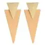 Simple Geometric Double Triangle Drop Dangle Earring Gold Silver Metal Earring For Women Girl Fashion Party Jewelry-Gold Simple Geometric Double Triangle Drop Dangle Earring Gold Silver Metal Earring For Women Girl Fashion Party Jewelry-Gold