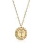 VACRONA Coin Necklace 18k Gold Plated Vintage Textured Medallion Coin Pendant Round Circle Disk Dainty Necklace for Women