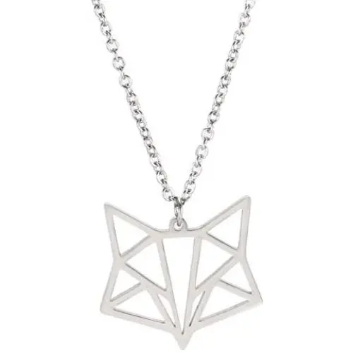 VASSAGO Stainless Steel Origami Geometric Fox Head Pendant Necklace Hollow Out Design Animal Charm Necklaces for Men Women Boys and Girls VASSAGO Stainless Steel Origami Geometric Fox Head Pendant Necklace Hollow Out Design Animal Charm Necklaces for Men Women Boys and Girls