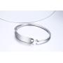 VNOX Free Engraving-Stainless Steel Medical Alert ID Bangle Bracelet,Gold Plated/Silver,7.4''-8.0''