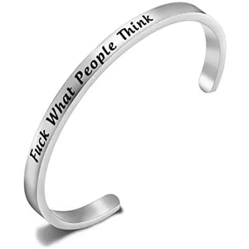 CENWA Funny Offensive Gift Fuck What They Think Cuff Bracelet Offensive Humour Jewelry CENWA Funny Offensive Gift Fuck What They Think Cuff Bracelet Offensive Humour Jewelry
