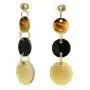 Boho Fashion Geometric Hand Made Natural Organic Buffalo Horn Dangle Round Disc Triple Coin Drop Earrings For Women Teen Boho Fashion Geometric Hand Made Natural Organic Buffalo Horn Dangle Round Disc Triple Coin Drop Earrings For Women Teen