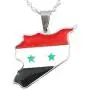 Stainless Steel Syria Map Flag Pendant Necklaces Syrians Jewelry Stainless Steel Syria Map Flag Pendant Necklaces Syrians Jewelry