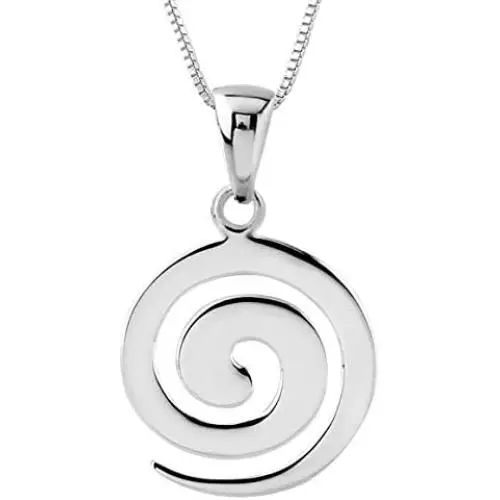 Sterling Silver Spiral Koru Pendant Necklace, 18'' Sterling Silver Spiral Koru Pendant Necklace, 18''