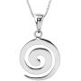 Sterling Silver Spiral Koru Pendant Necklace, 18''