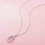 Distance Mother Daughter Necklace S925 Sterling Silver Heart Necklace for Daughter Mom Double Heart Necklaces Jewelry Gifts for Mom Daughter Wife Girls