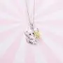 Sterling Silver Elephant Pendant Necklace with Sunflower Lovely Lucky Elephant Jewelry Birthday Gift for Mother Daughter Women Girls