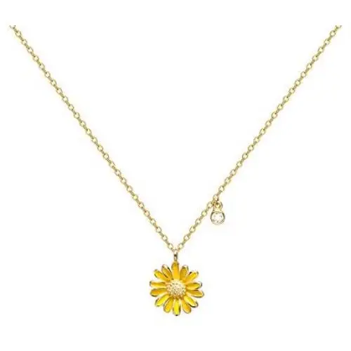 Daisy Necklace 925 Sterling Silver Flower Pendant Jewelry Gift for Women Daisy Necklace 925 Sterling Silver Flower Pendant Jewelry Gift for Women