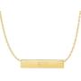 Ritastephens 14k Gold Bar Pendant Name Plate with Engraving Adjustable Necklace 16 to 18 Inches