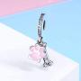 Annmors Dog Paw Print Charm Animal Lucky Charms fits Pandora Charms Bracelets for Woman-925 Sterling Silver Pendant,Jewelry Gifts for Women Bracelet&Necklace
