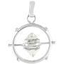 Starborn Herkimer Diamond Spinner Pendant in Sterling Silver