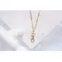Christina Geometric Womens Fashion Lanyard Necklace with Swivel Clasp (Gold)