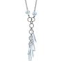 Hatroom Crystal Pendant Necklace for Women with Long Chain Made in Italy