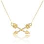 HUNO Stainless Steel Chain Cross Arrow Pendant Necklace with Message Card Friendship Best Friends Jewelry Gifts for Women