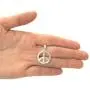 Sterling Silver Small Peace Sign Pendant Necklace, 18'' Sterling Silver Small Peace Sign Pendant Necklace, 18''