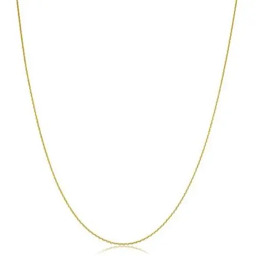 Kooljewelry 10k Yellow Gold 0.6 mm Diamond-cut Cable Chain Necklace (16, 18, 20 or 24 inch)
