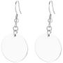 Stainless Steel Round Flake Simple Plain Dangel Drop Earrings