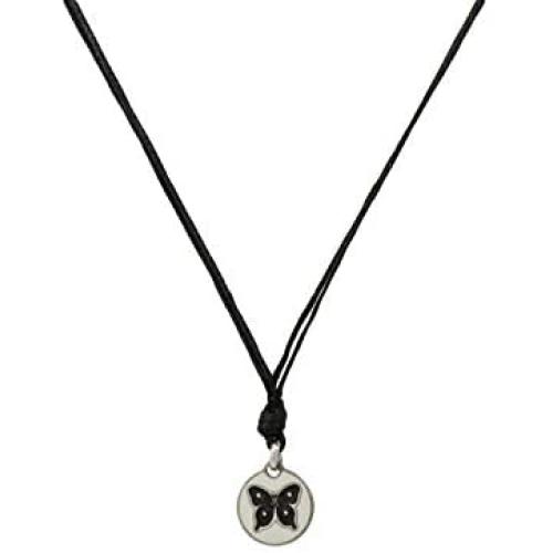 Black Choker Necklace with Stainless Steel Animal Charm Necklace on Double Black Strand for Women - Light, Elegant, Hypoallergenic Jewelry