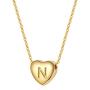 SANNYRA Dainty Initial Necklace 14K Gold White Gold Rose Gold Plated Letters A-Z 26 Alphabet Heart Pendant Necklace for Women，Valentines Day Gifts