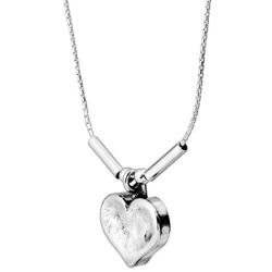 Silpada Heart on the Line Heart Pendant Necklace in Sterling Silver