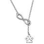Dog Paw Print Pendant Infinity Love Heart Necklace Dogs Lover Gift