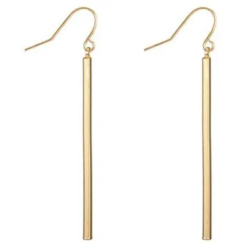 Punk Simple Style Gold/Silver Plated Lightning Long Exaggerated Square Geometric Stick Drop Dangle Earring for Women Punk Simple Style Gold/Silver Plated Lightning Long Exaggerated Square Geometric Stick Drop Dangle Earring for Women