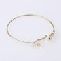 MANZHEN Mom and Baby Elephant Cuff Bangle Animal Family Charm Bracelet