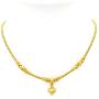 Heart Beaded 22k 23k 24k Thai Baht Yellow Gold GP Necklace Pendant Jewelry Women