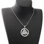 SEIRAA Rotating Valknut Pendant Necklace Norse Amulet Necklace Viking Gift Jewelry for Women Men