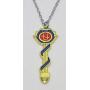 GK-O Anime Fairy Tail Ophiuchus Infinite Clock Key Necklace Metal Pendant Cosplay Costume