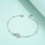 YAFEINI Daisy Sunflower Bracelet 925 Sterling Silver Daisy Sunflower Bangle Bracelets Women Flower Jewelry Gifts