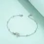 YAFEINI Daisy Sunflower Bracelet 925 Sterling Silver Daisy Sunflower Bangle Bracelets Women Flower Jewelry Gifts