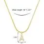 JUSZXY Initial Cubic Zirconia Necklace 14K Gold Plated Jewelry Gifts for Women Girls, Dainty Snake Chain Letter Choker Necklace Adjustable Chain 16'' + 2''