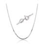 BQfife Jewelry 925 Sterling Silver Designer Chain 0.8MM Delicate Italian Box Chain - Super Thin & Strong Lovely Necklaces
